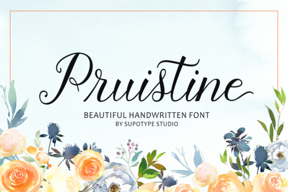 The Pruistine Script: A Timeless Calligraphy Font for Romantic and Rustic Designs