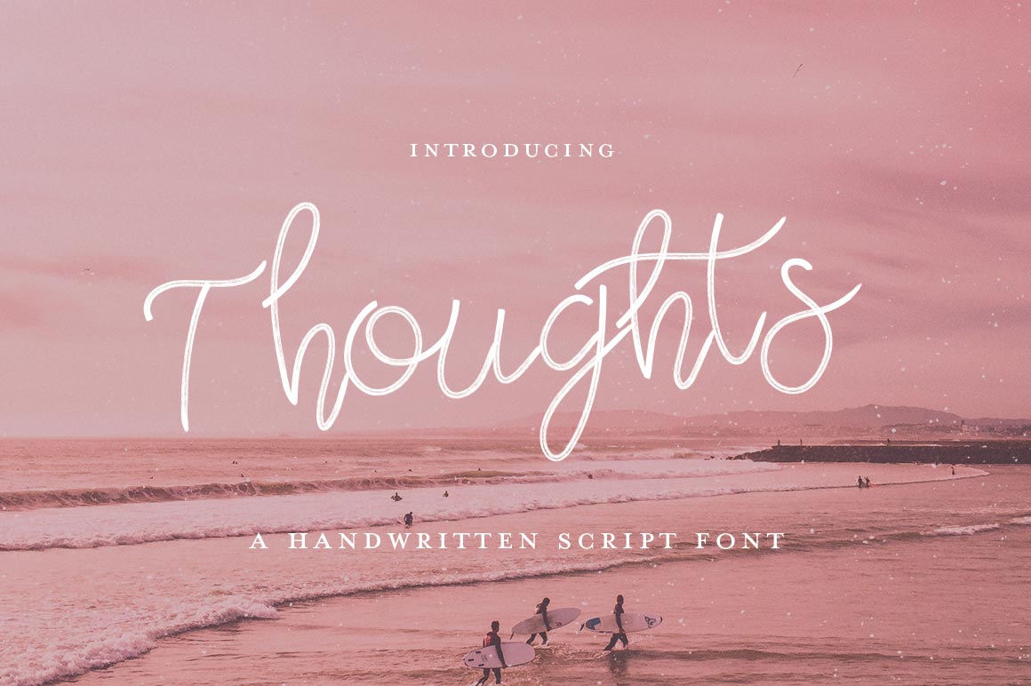 Thoughts Script: A Handwritten Font That Captures the Essence of Creativity